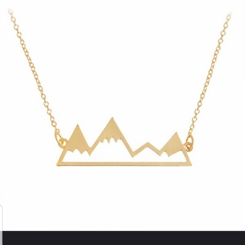 🏔🏔Very Pretty GOLD Mountains Necklace in Stainless Steel🏔🏔 - Picture 2 of 10